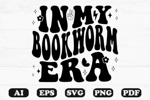 In My Bookworm Era Wavy Svg T-shirt Graphics and Crafts