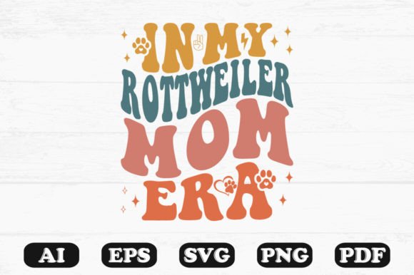 In My Rottweiler Mom Era Retro Wavy Svg Review