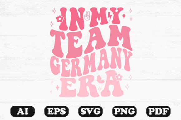 In My Team Germany Era Retro Wavy Svg for Graphics and Crafts