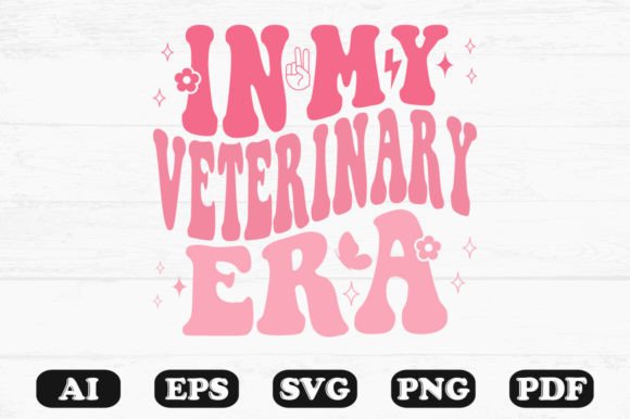 In My Veterinary Era Retro Wavy Svg: Graphics for Crafts